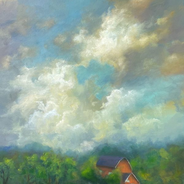 Cloudy Day on the Red Farm Cloudy Day on the Red Farm 30" x 24" Oil on Canvas