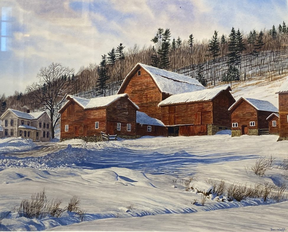 Hillside Farmstead in Snow