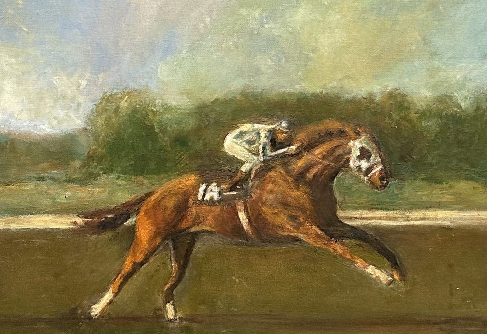 Secretariat Racing in Mud