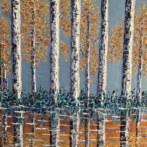 Trees of Autumn Reflection Trees of Autumn Reflection 48" x 36" Acrylic on Canvas