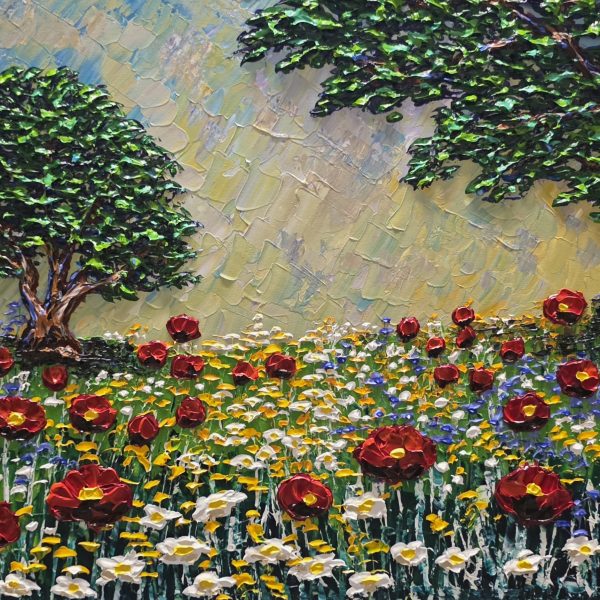 Summer Poppies of the Meadow Summer Poppies of the Meadow 30" x 40" Acrylic on Canvas
