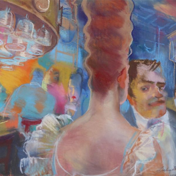 Margo at the Bar Margo at the Bar 19" x 25" Pastel on Paper