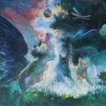 Night Moves 38" x 56" inches Acrylic, Pastel on Canvas